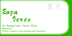 roza veres business card